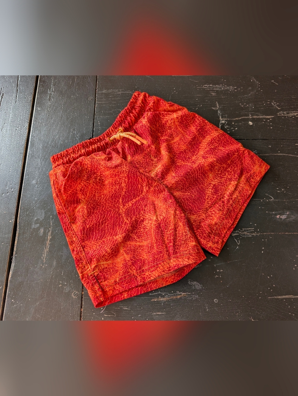 All in Motion Boys' XS Orange Drawstring Swim Shorts Athleisure Beach Summer